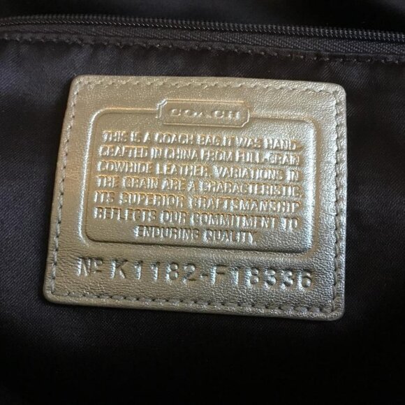 Coach Laura Signature Embossed Metallic Gold Shoulder Tote - Picture 8 of 9